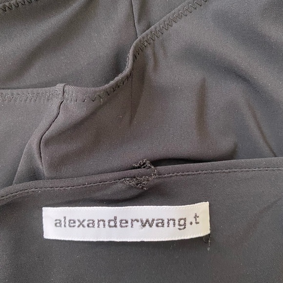 Alexander Wang T deep v lace up black bodysuit - Picture 9 of 10